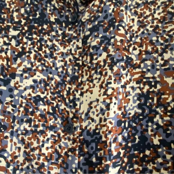 ANNE KLEIN Size 12 Brown Satin Button Up Blouse Top Shirt Women Long Sleeve - Picture 5 of 13